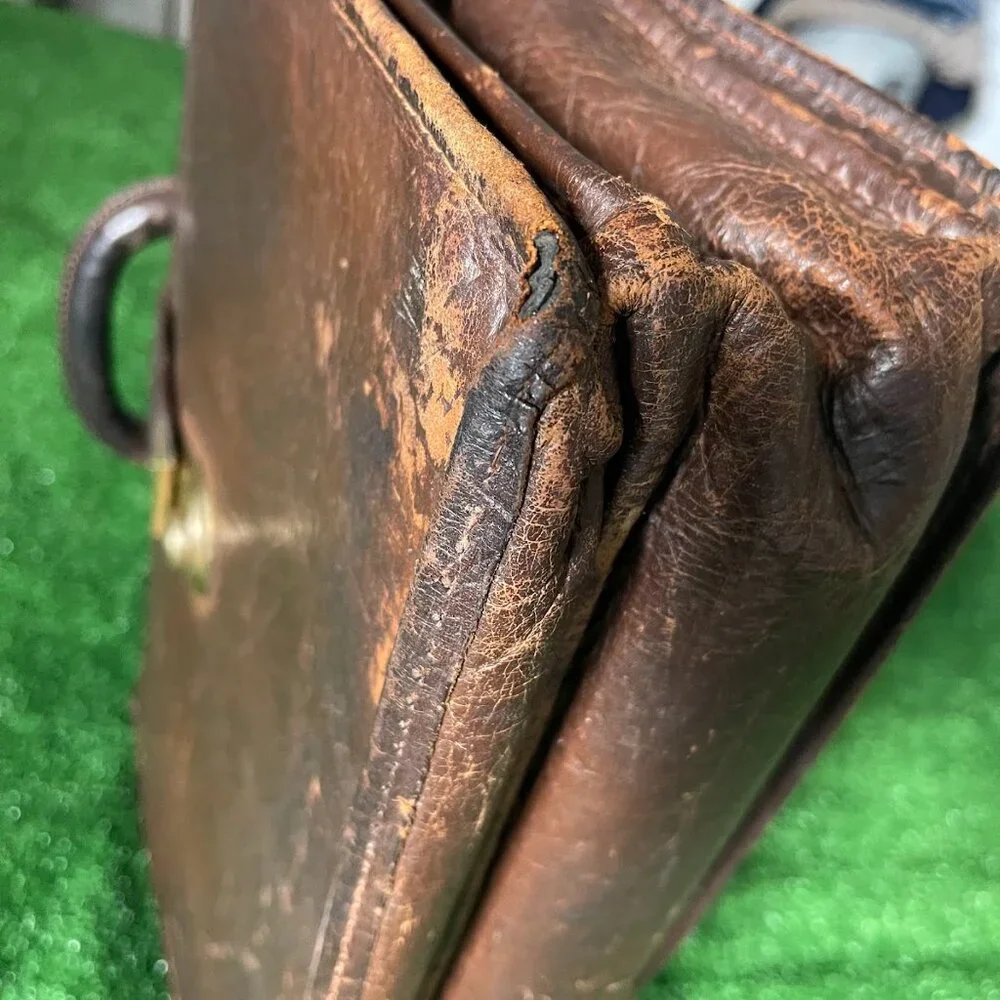 Pendragon top grain Cowhide England Vintage briefcase document bag Portfolio